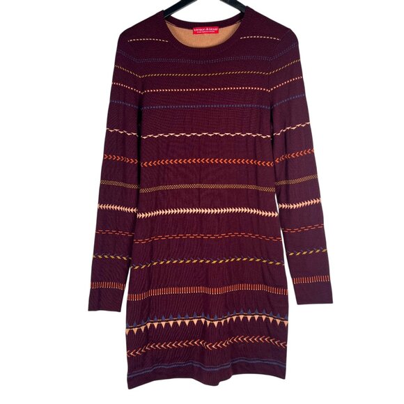 NEW Krimson Klover Basecamp 100% Merino Wool Sweater Dress in Burgundy Size S - Picture 1 of 10